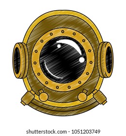 Antique diving helmet