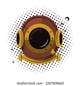 Antique diving helmet