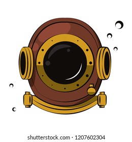 Antique diving helmet