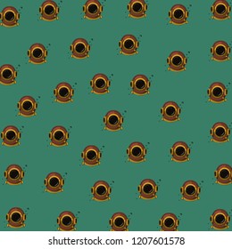 Antique diving helmet background