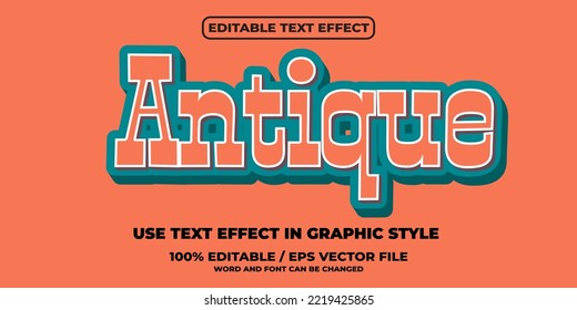 Antique Editable Text Effect Style