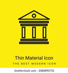Antique Elegant Building With Columns minimal bright yellow material icon