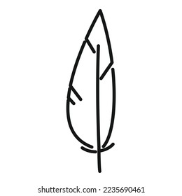 Antique feather icon outline vector. Pen quill. Ink art