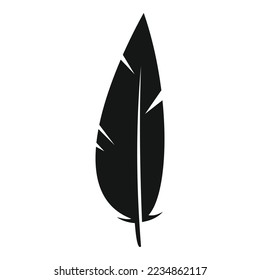 Antique feather icon simple vector. Pen quill. Ink art