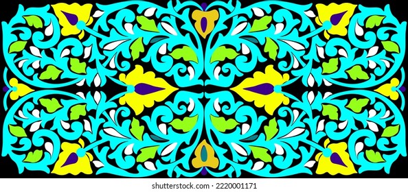antique floral pattern of minangkabau