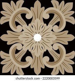 antique floral pattern of minangkabau