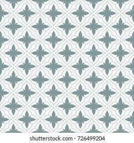 Antique Floral Seamless Pattern. Geometric decorative leaves texture. Retro stylish background. 