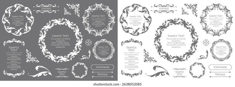 Antique Frame Design Collection: Vintage Decorative Frame Set