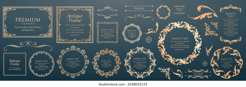 Antique Frame Design Collection: Vintage Decorative Frame Set