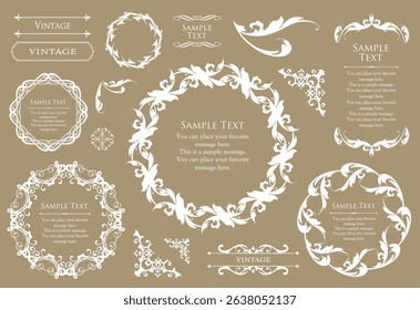 Antique Frame Design Collection: Vintage Decorative Frame Set