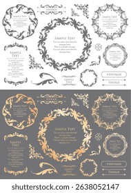 Antique Frame Design Collection: Vintage Decorative Frame Set