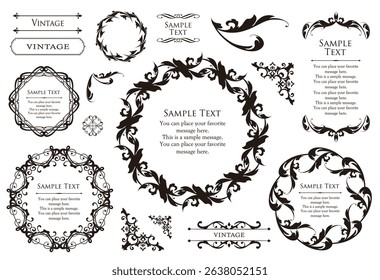 Antique Frame Design Collection: Vintage Decorative Frame Set