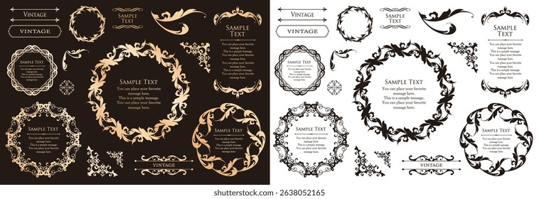 Antique Frame Design Collection: Vintage Decorative Frame Set