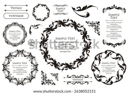 Antique Frame Design Collection: Vintage Decorative Frame Set