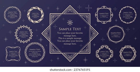 Diseño de marcos antiguos inspirado en la Navidad