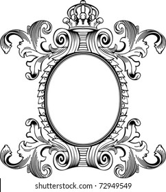 Antique Frame Engraving Scalable Editable Vector Stock Vector (Royalty ...