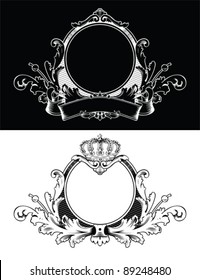 Antique Frame Engraving, Scalable And Editable Vector Illustration