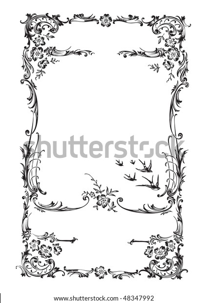 antique frame engraving, scalable and\
editable vector\
illustration