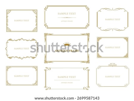 Antique Frame and Label Decoration Set – Classic Elegant Vintage Design