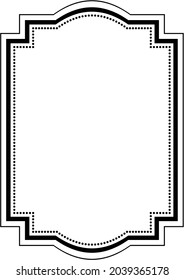 Antique frame on isolated white background.
Border for letter, photo, background, certificate.