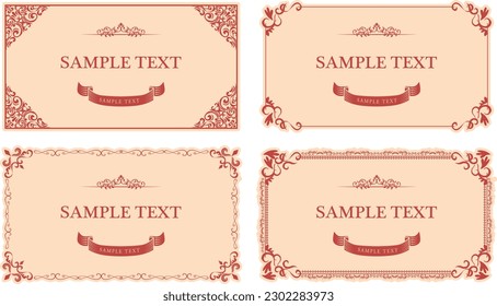 antique frame ornament border set classic
