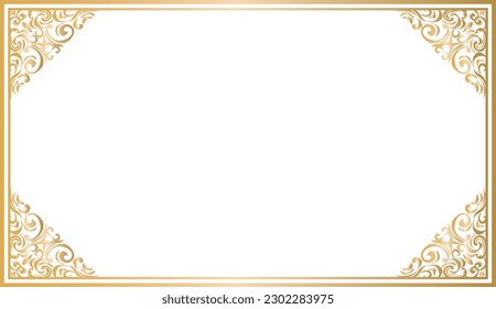 conjunto de borde de adorno de marco antiguo clásico
