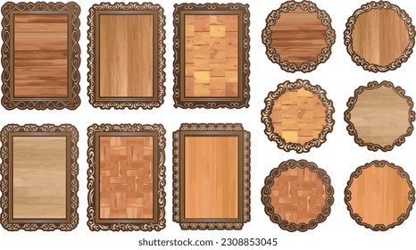 antique frame ornament border set classic
