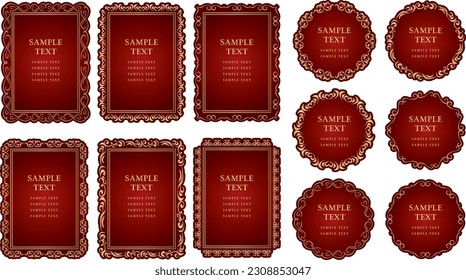antique frame ornament border set classic
