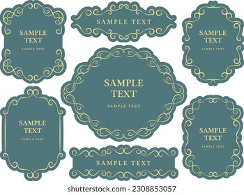 antique frame ornament border set classic

