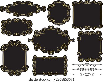 antique frame ornament border set classic
