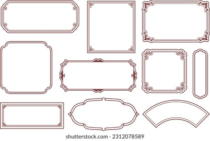 antique frame ornament border set classic
