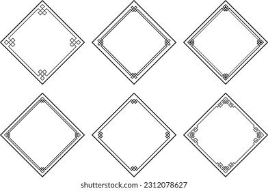 antique frame ornament border set classic
