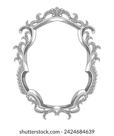 antique frame vintage engraving vector illustration