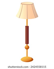 Antique furniture of colorful set. This cartoon-inspired illustration of a bra lamp design beautifully crafted against a white backdrop. Vector illustration.