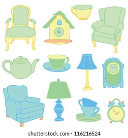 Antique Furniture Vector Art