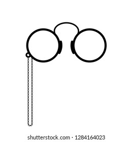 Antique glasses vector icon illustration isolated on white background