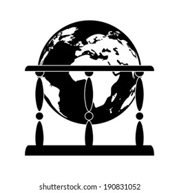 Antique globe icon