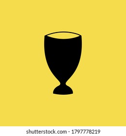 Antique Goblet icon isolated on Yellow Background. Antique Concept. - Vector 
 