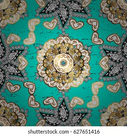 Antique golden repeatable wallpaper.