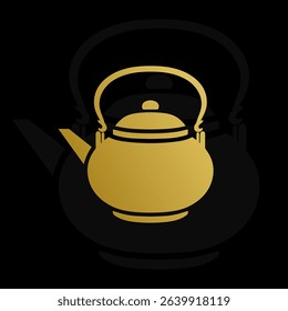 Antique Golden Teapot for Tea Rituals