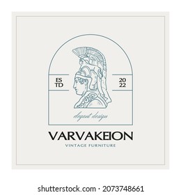 Antique Greek classic statues vector logo. Modern tattoo and logotip. Hand drawn mythical trendy Vector