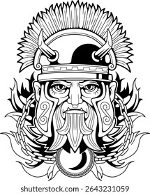 antigo deus grego da guerra Ares ilustração de design
