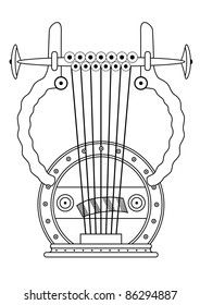 antique Greek Lyra - vector