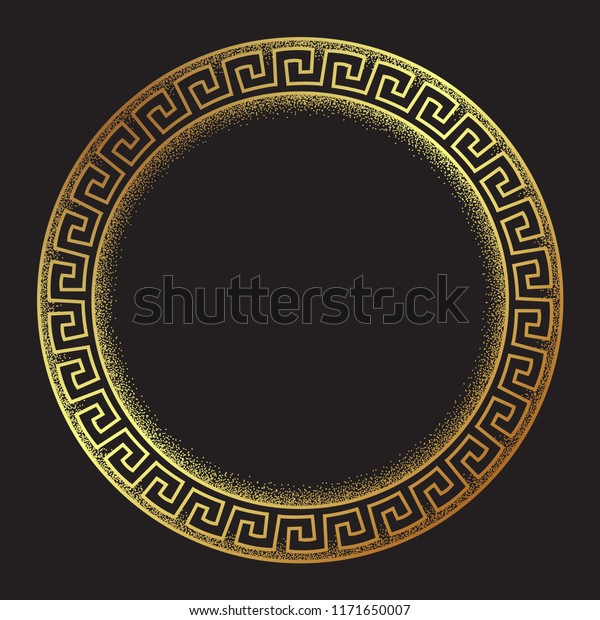 Antique Greek Style Gold Meander Ornanent Stock Vector (Royalty Free ...