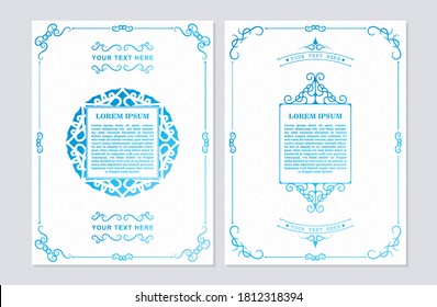 Antique greeting card with a white background.