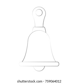 Antique handbell isolated icon vector illustration graphic design