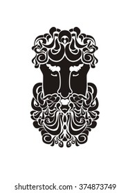 Antique head, mask. Vector illustration