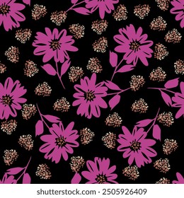 Antique illustration. Hand drawing wallpaper. The Amazing fabric Abstract Background, Halftone Flowers Bouquet, Floral illustration, for greeting card, textile and digital print - Illustration