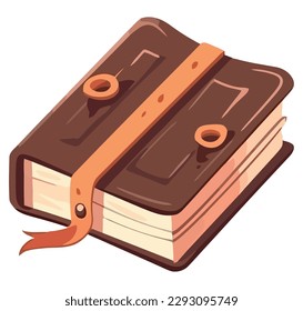 Antique illustration of an old book over white