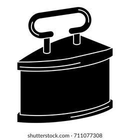 antique iron clothes icon